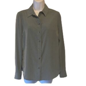 H&M Green Button-Up Blouse
